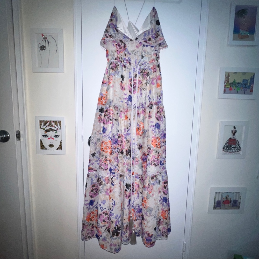 LIKELY Floral Tiered Maxi Dress Size Small
